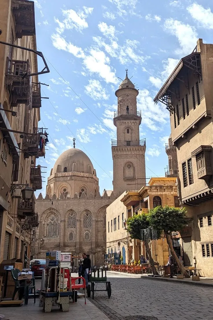 A lantern-lit medieval lane of Al-Muizz Street in Islamic Cairo