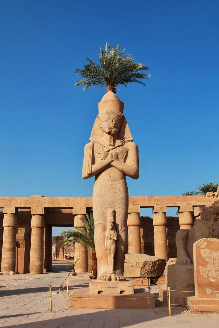 A colossus of Ramesses II at the entrance of Luxor Temple